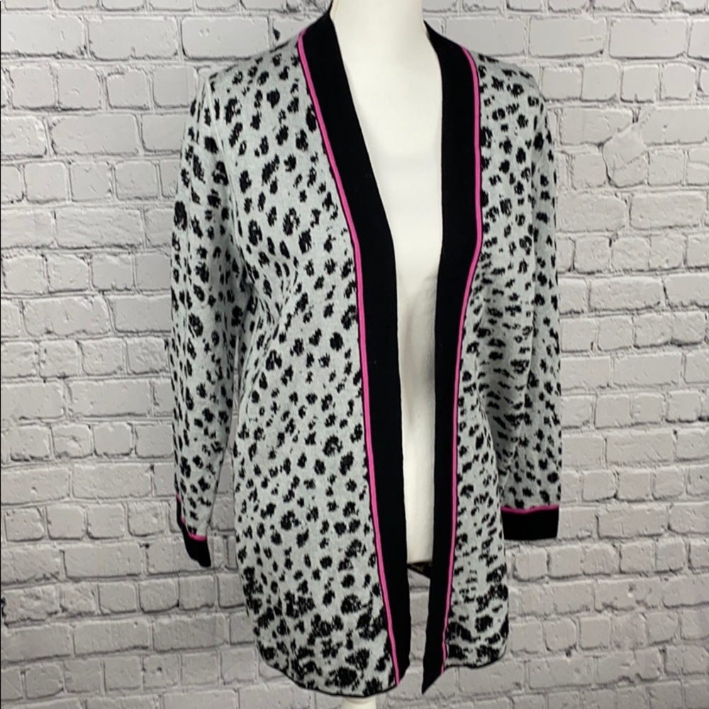 NWOT Nic & Zoe reversible animal cardigan large